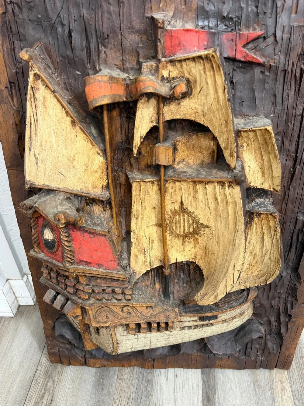 VANGUARD STUDIOS 1968 Wall Art Vanathane 3D CONQUISTADOR Rare 32x21